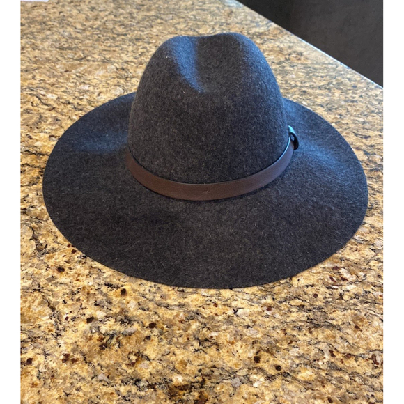 j.crew Accessories - J.Crew 100% Wool Charcoal Fedora Hat M/L